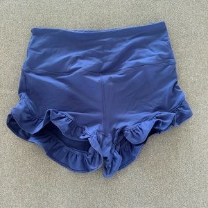 Free people movement spandex ruffle shorts